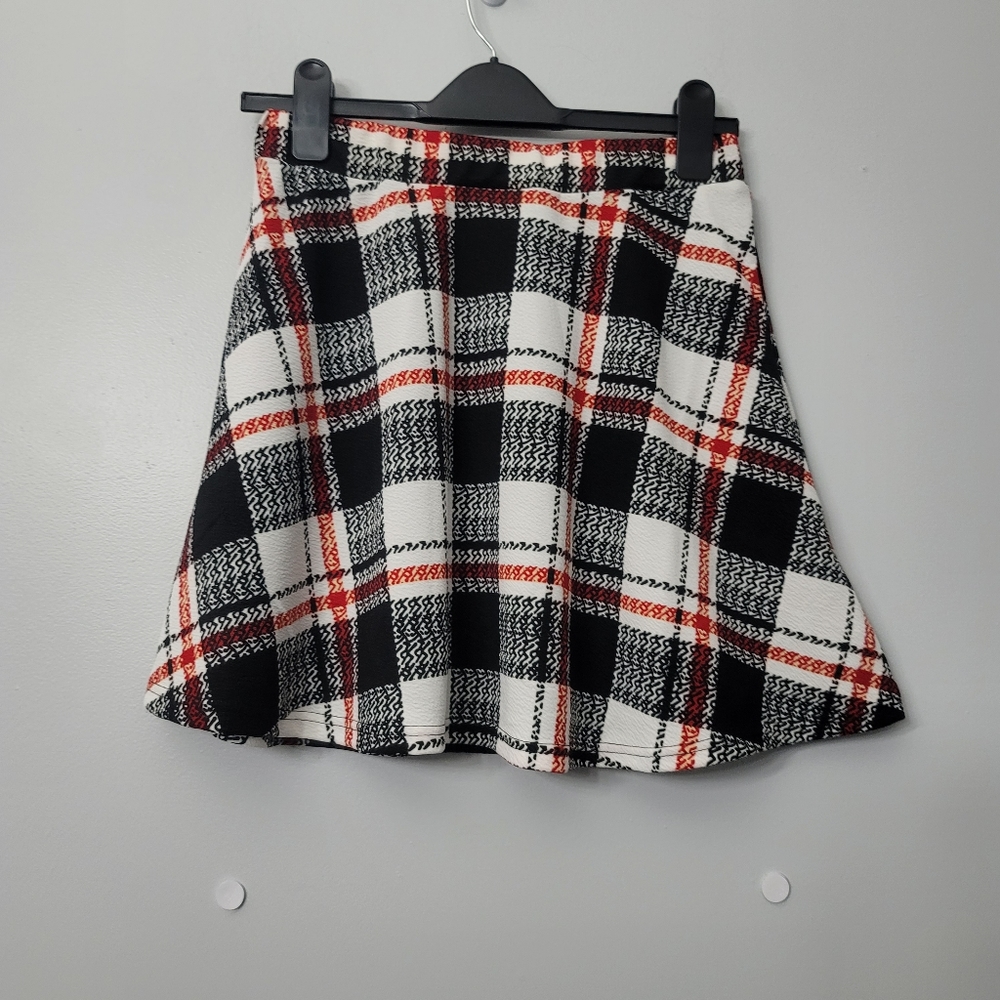 Angie Big Girls 7-16 Plaid Skater Skirt